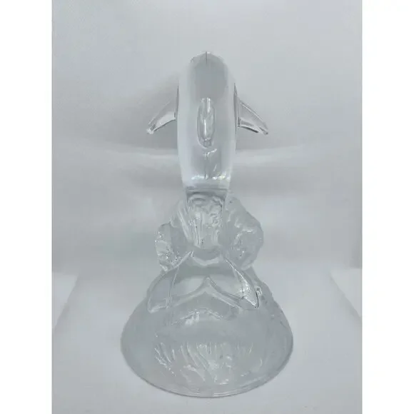 Cristal D’Arques Dolphin Figurine Clear 24% Lead Crystal Made in France Vintage - Picture 4 of 8